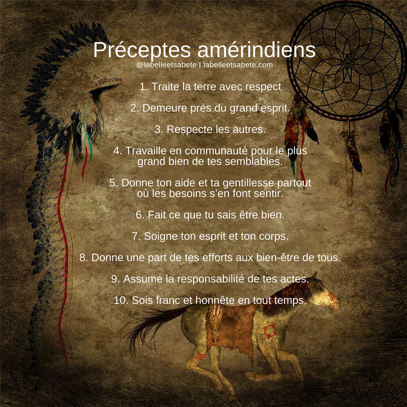 préceptes amérindiens